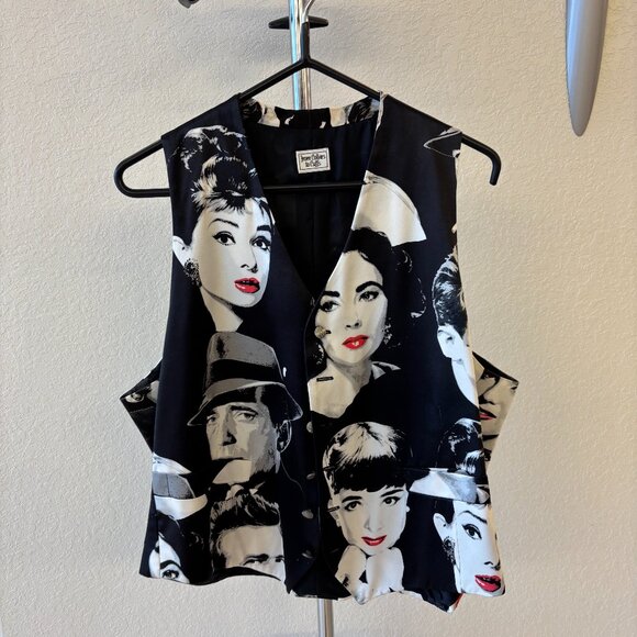 RETRO VINTAGE VEST, Silk, Custom Made - Picture 1 of 4